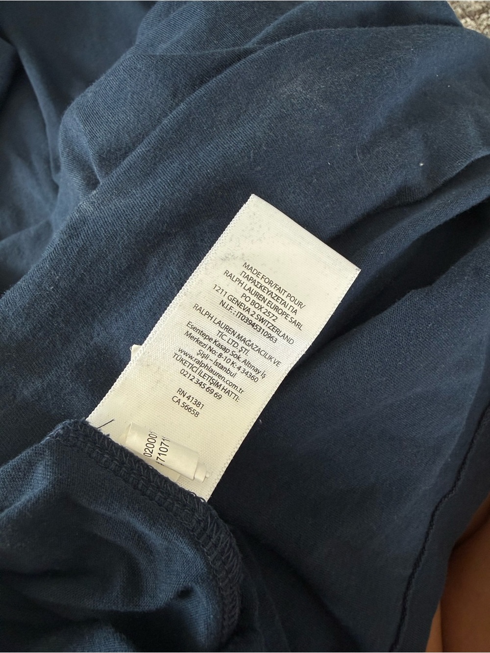 Polo by Ralph Lauren Men's Navy Pocket Polo Shirt - size M - Picture 5 of 7